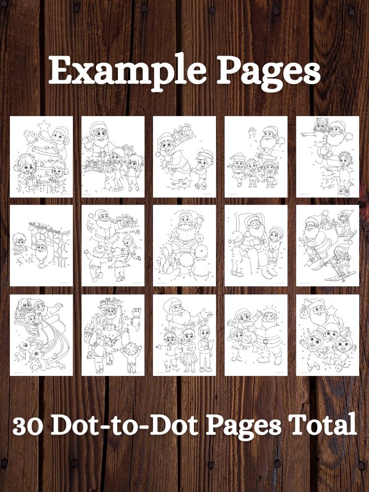 The Magic of Santa Claus Christmas Dot-to-Dot and Coloring Pages product image (2)