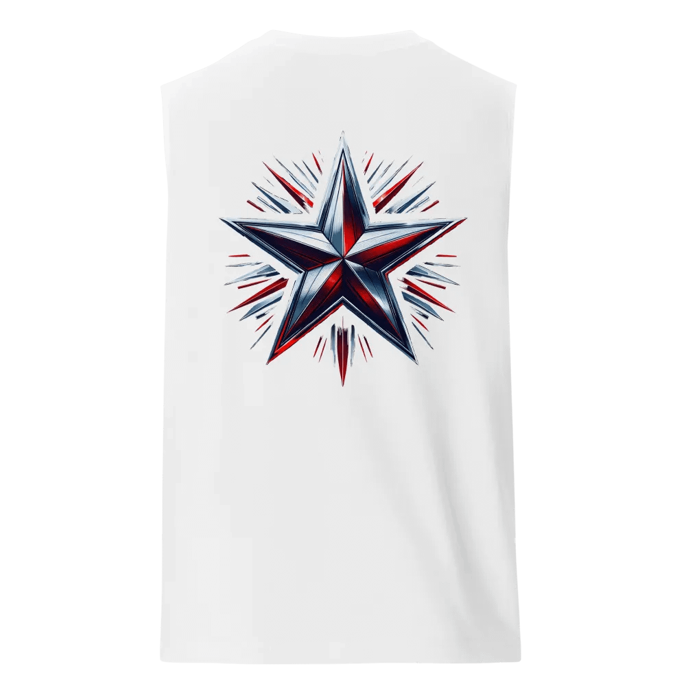 White T3 Red Star Burst Mens Tank product image (1)