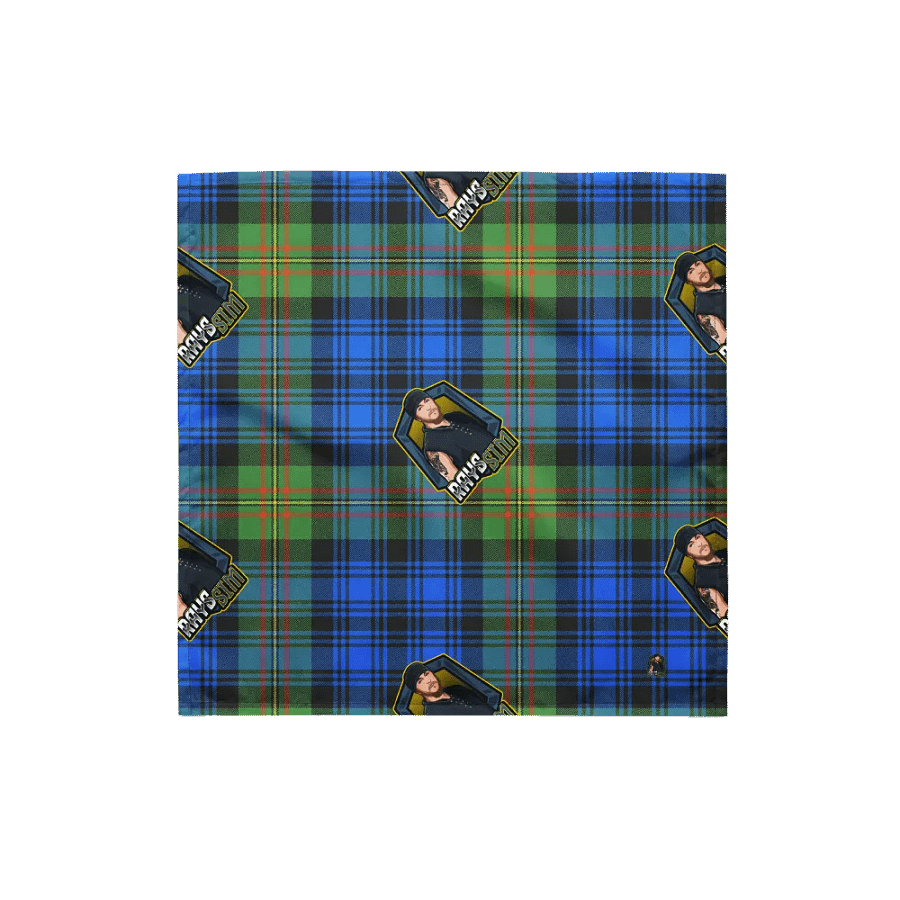 Stylish Stamped Tartan Rays Sim Bandana product image (1)