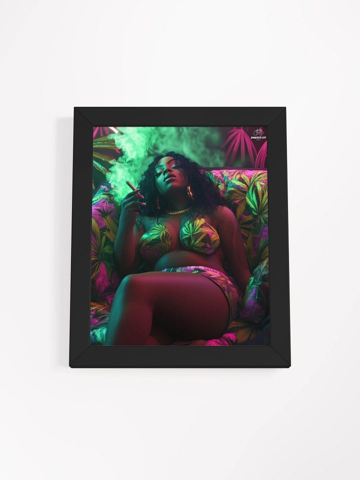 Queen of the Smoke – Cannabis Goddess Framed Poster product image (3)