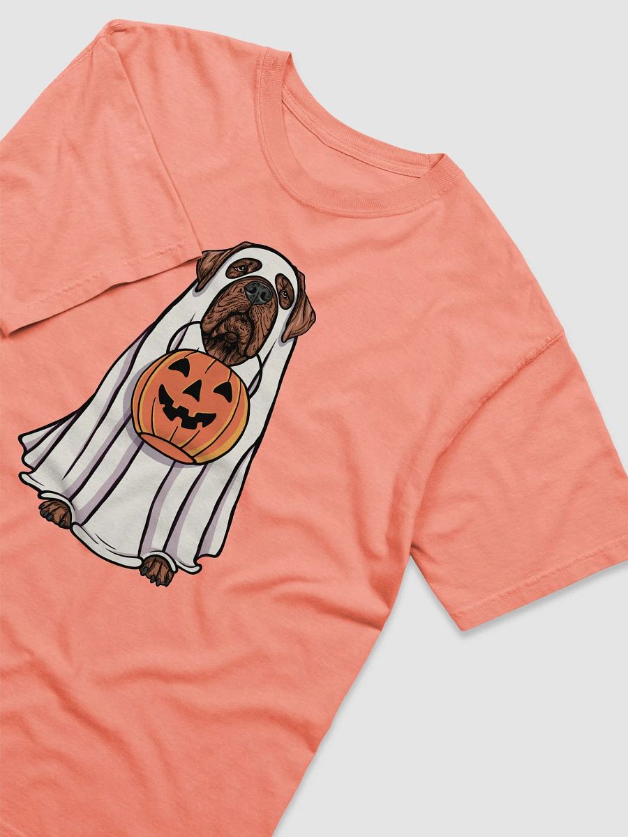 Funny Halloween Neapolitan Mastiff(Red) T-Shirt | Funny Dog Wearing a Ghost Costume and Holding a Pumpkin Basket product image (24)