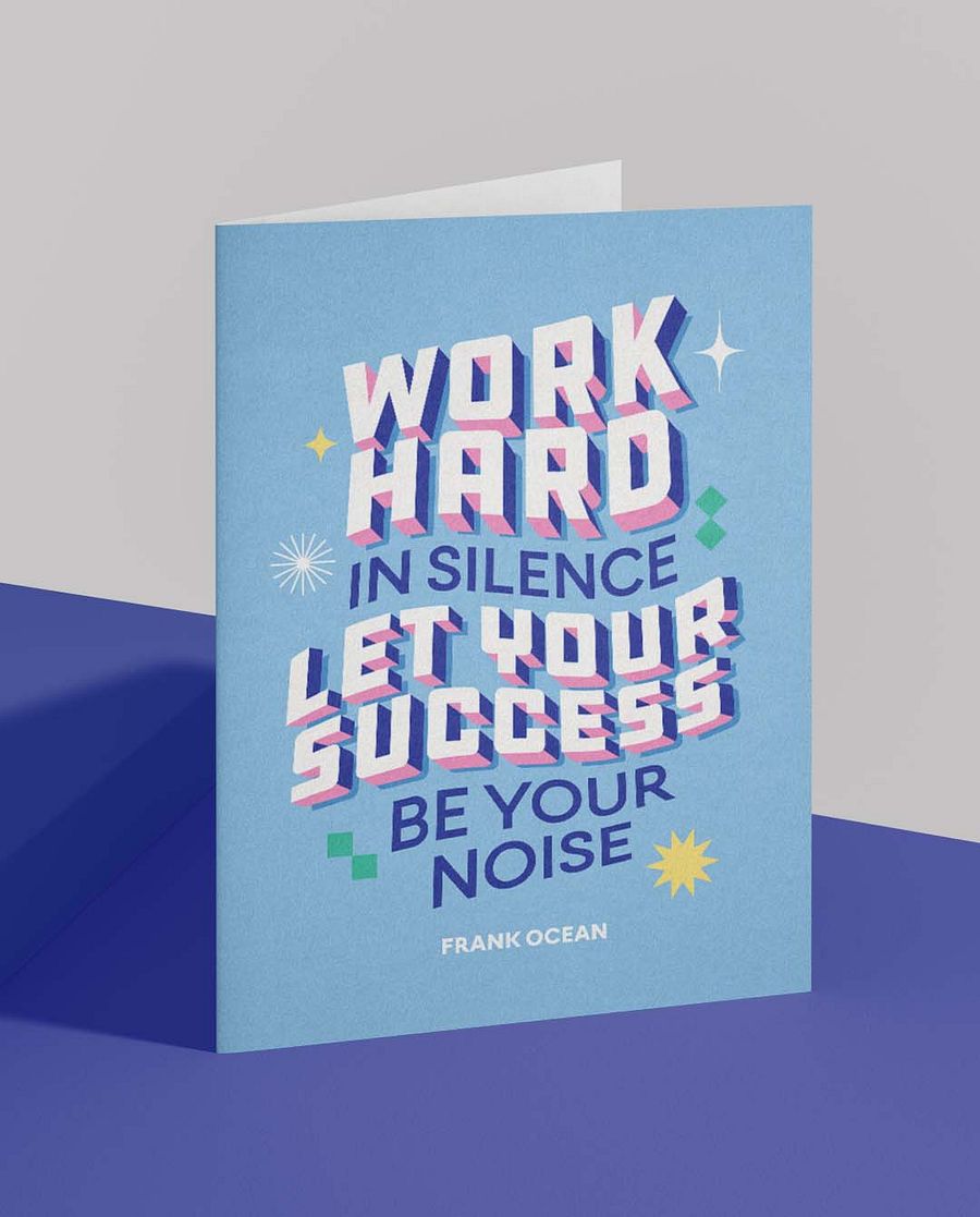 Work Hard Quote Affirmation Printable Wall Art Decor - Instant Download product image (3)