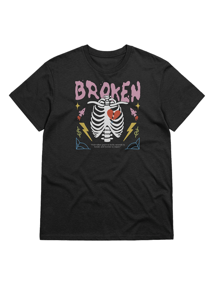 Broken Trust: Retro Organic Cotton T-Shirt for Everyday Wear product image (1)