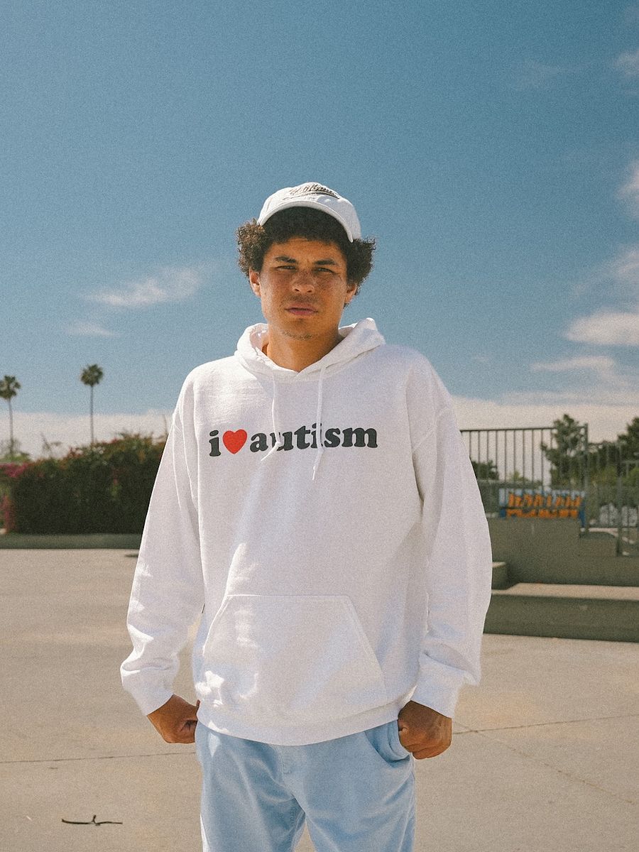 I Heart Autism White Hoodie product image (2)