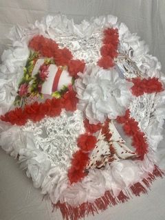 Red & White Wedding Parasol product image (3)