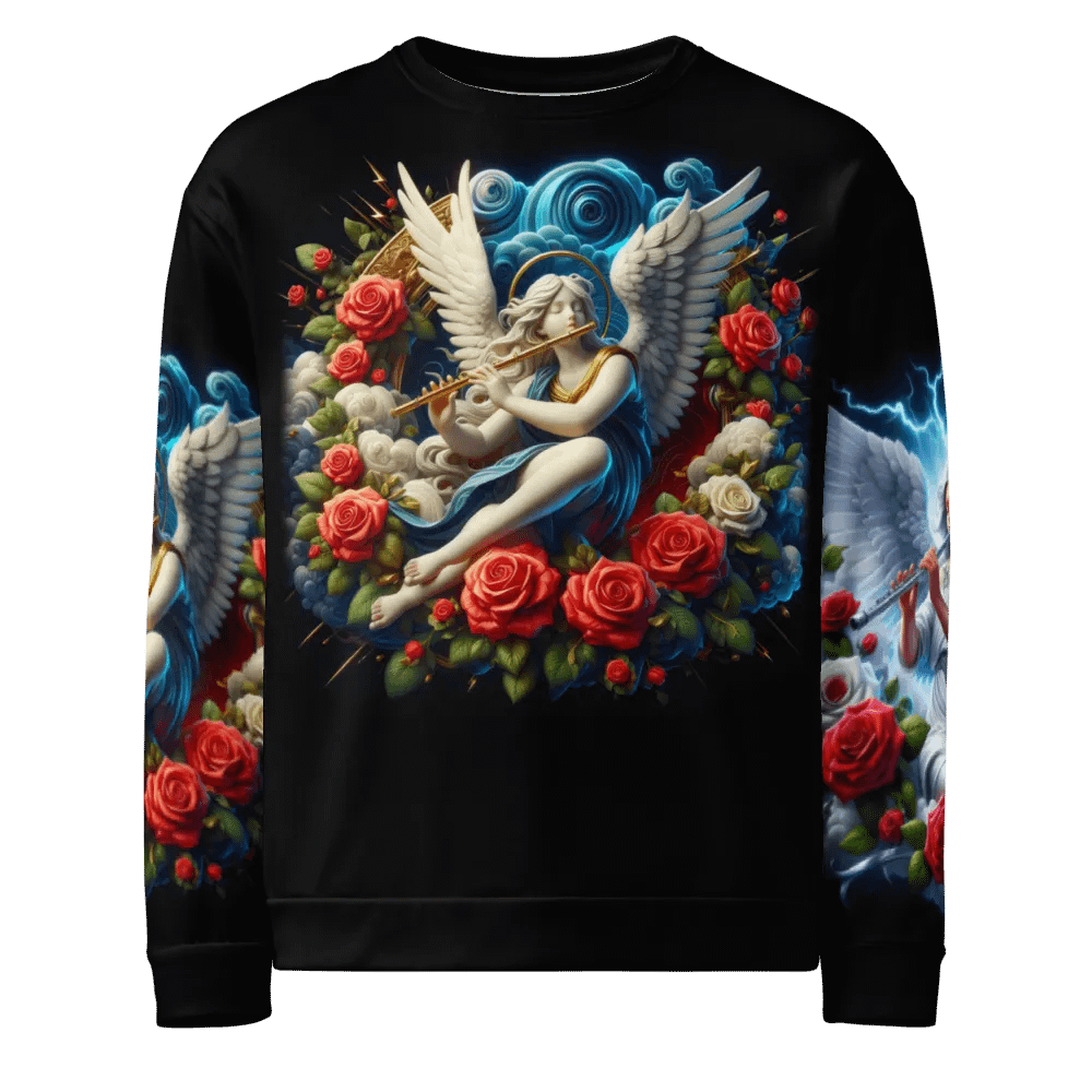 Angels making Music with a Flute - All-Over Unisex Sweatshirt #15 product image (6)