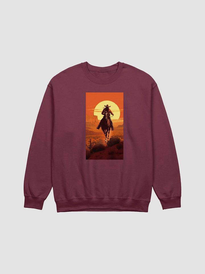 Red Dead Redemption Desert Cowboy Sunset Crewneck product image (9)