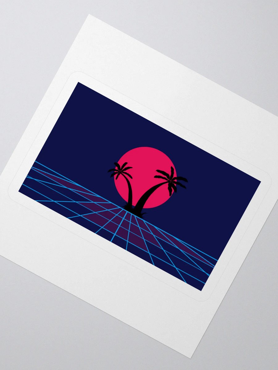 Tropical Vaporwave Kiss Cut Stickers product image (6)