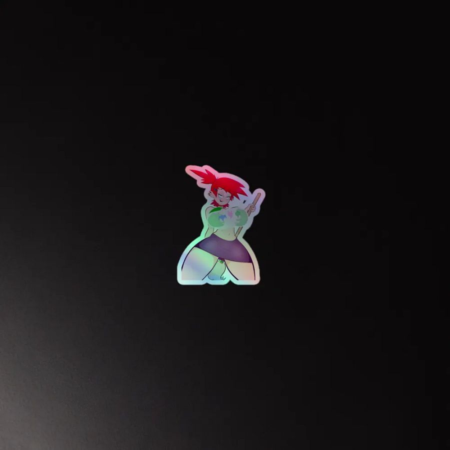 Red Haird Janitor Sticker Holographic product image (4)