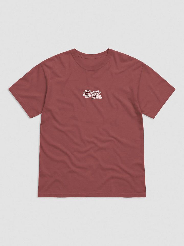 Bubbly and a B*tch embroidered garment-dyed tee (maroon bubble design) product image (1)