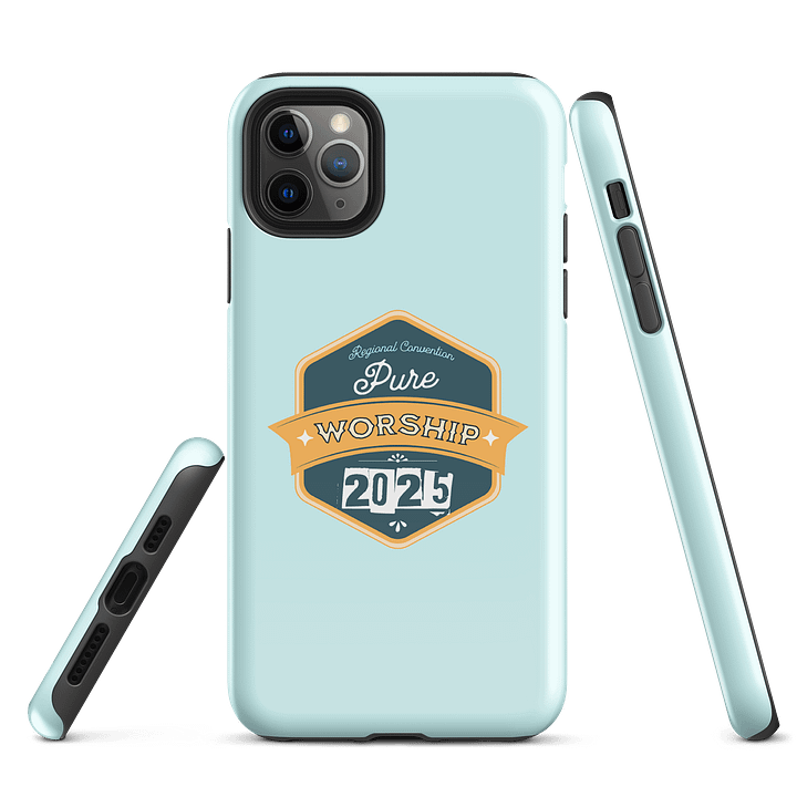 2025 "Pure Worship" Retro Badge Sky Blue iPhone® Tough Case product image (5)