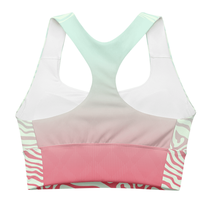 Mint Zebra Recycled Longline Sports Bra product image (2)
