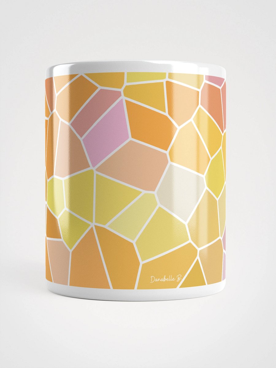 Mug Blanc Mozaïque Claror - Design Géométrique Rétro Chic - Cadeau Déco product image (5)