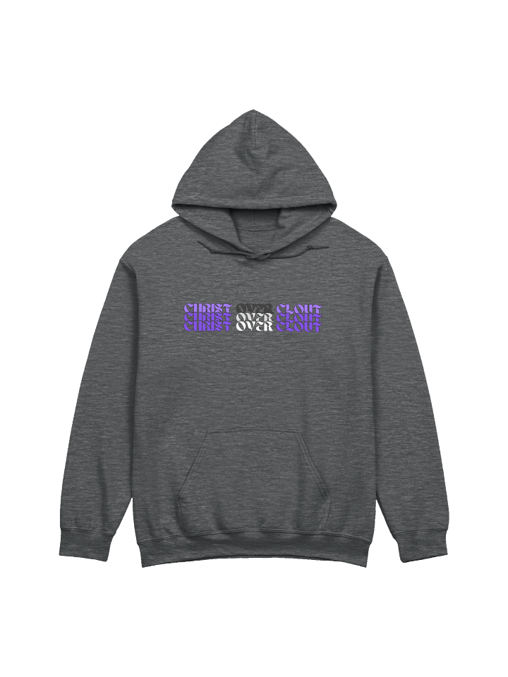 Christ Over Clout Christian Pullover Hoodie Faith Based Apparel Bold Kingdom Statement Christian Clothing product image (2)