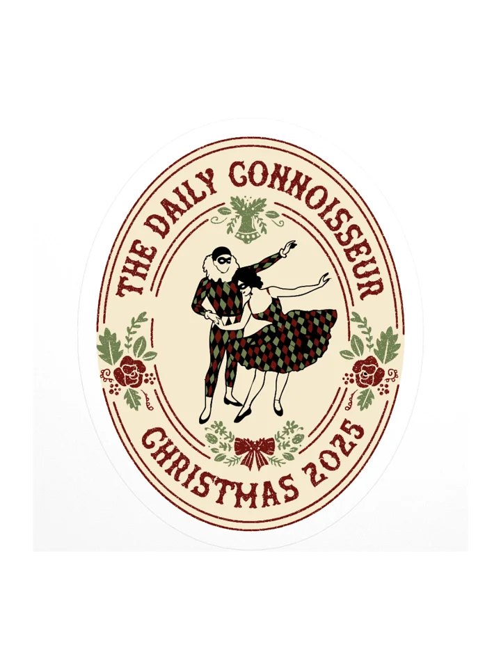 Harlequin Christmas Emblem Stickers - Beige product image (1)