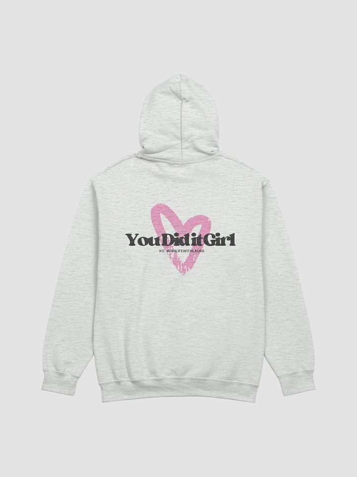 You Did it Girl Heart Hoodie - Black/Pink/Grey product image (2)