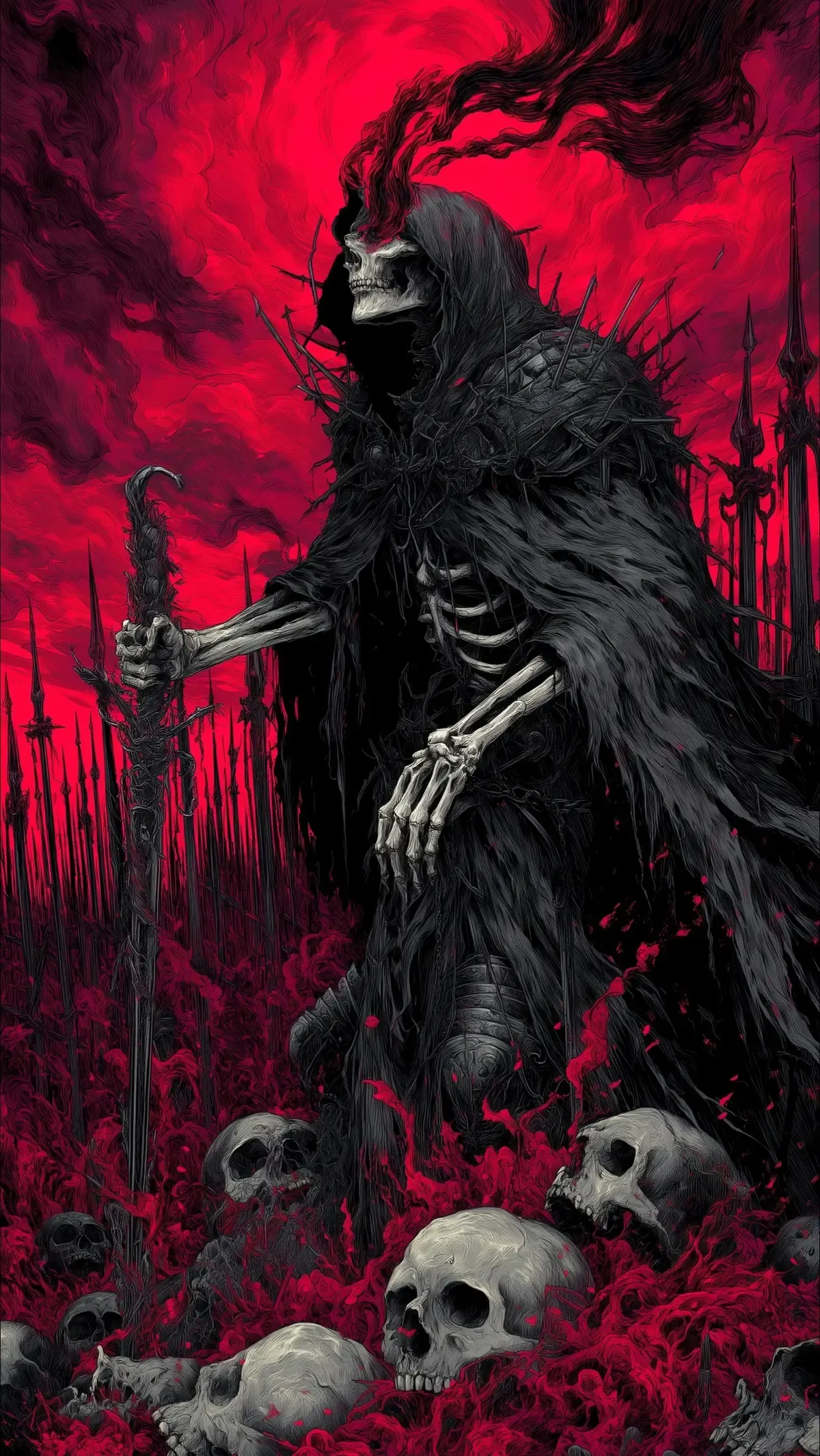 Your daily drop of dope Printz 👊 . . . #medieval #medievalfantasy #darkfantasyaesthetic #fantasy #aigenerated #fyp #darkfantasy #aiartcommunity #midjourney #knight #foryoupage #print #poster #graphic #trending #viral #wallpapers #wallart #merch #undead #4k #skeleton 