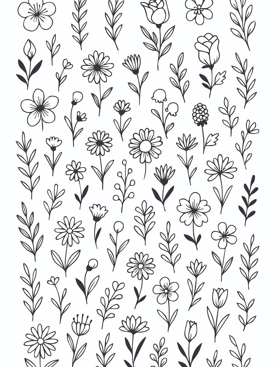 150+ Minimalist Botanical Flowers And Leaves Single Line Art for Download product image (4)