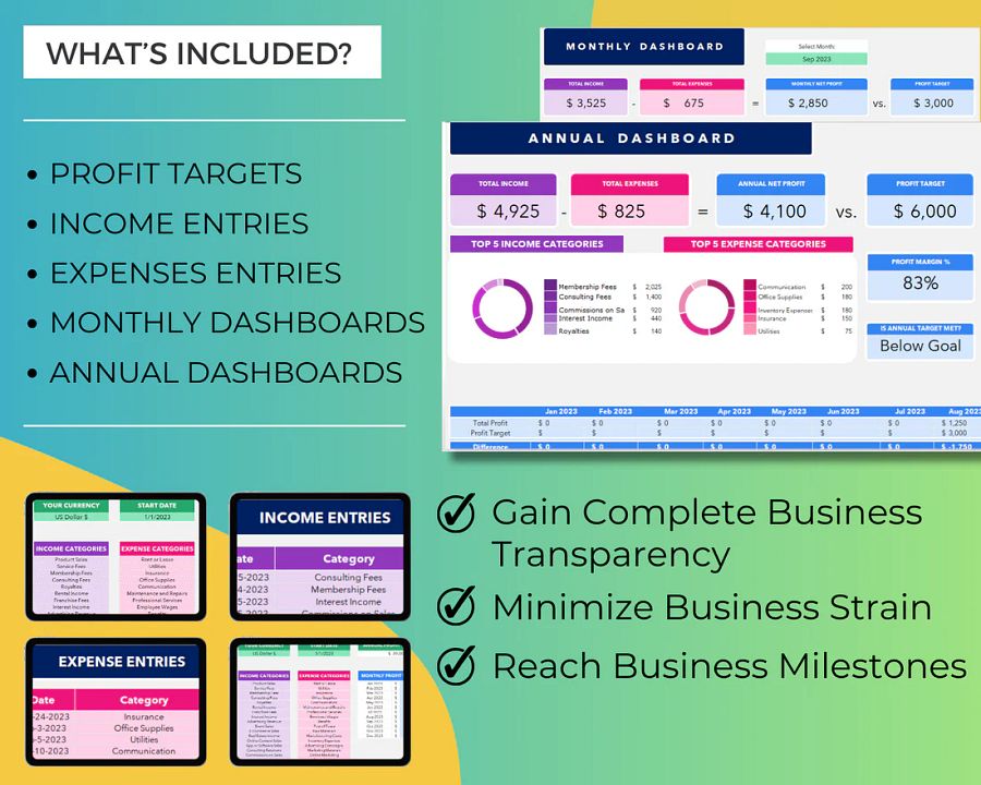 Small Business Bookkeeping Excel Tracker - Effortless finance management product image (3)