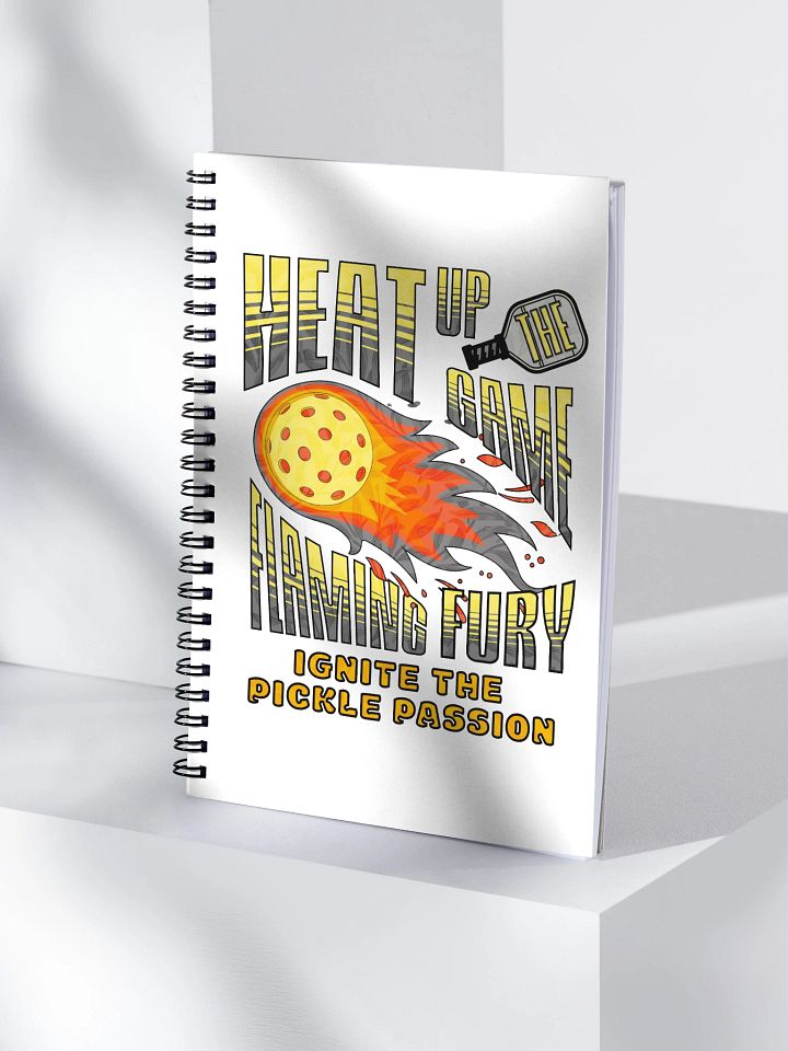 Heat Up The Game Flaming Fury Pickleball Spiral Notebook product image (1)