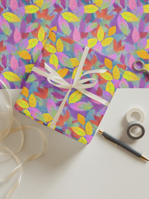 Yellow Pink Leaves Paper sheet product image (4)