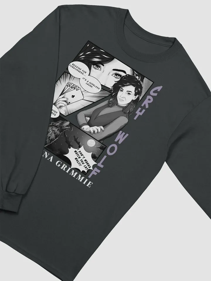 Cry Wolf Comic - Long Sleeve Black Tee product image (1)