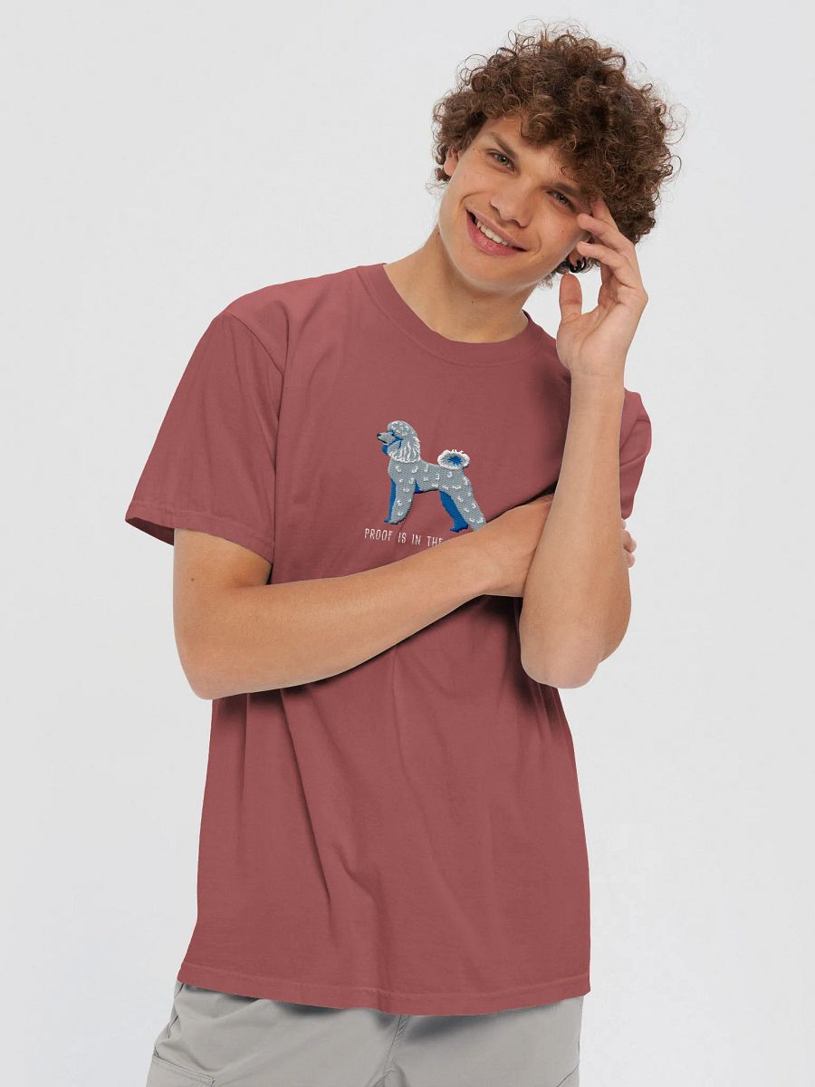 Proof Is in the Poodle T-Shirt(Embroidered) of a Miniature Poodle(Blue) product image (13)