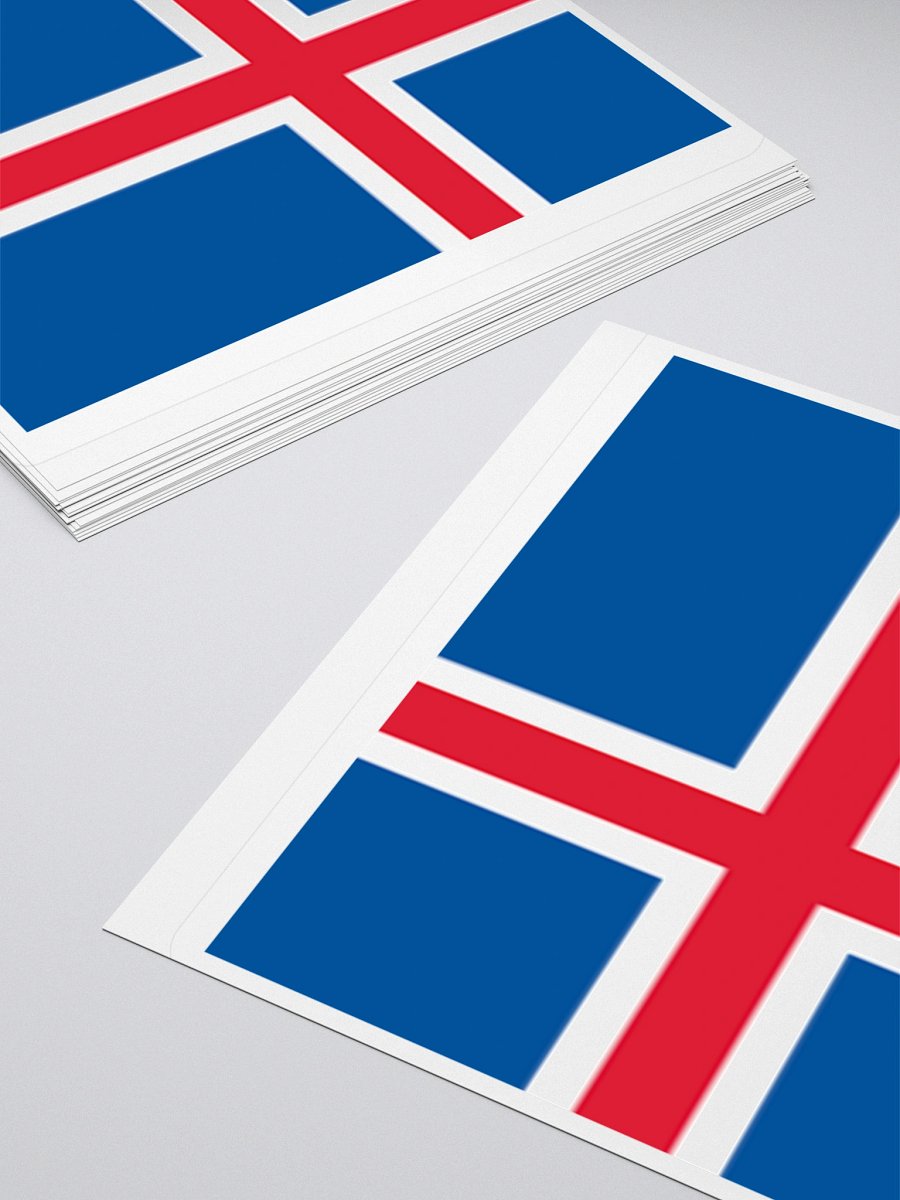 Iceland Flag Sticker | Red White Cross Design | Durable Vinyl | 3 Sizes product image (10)