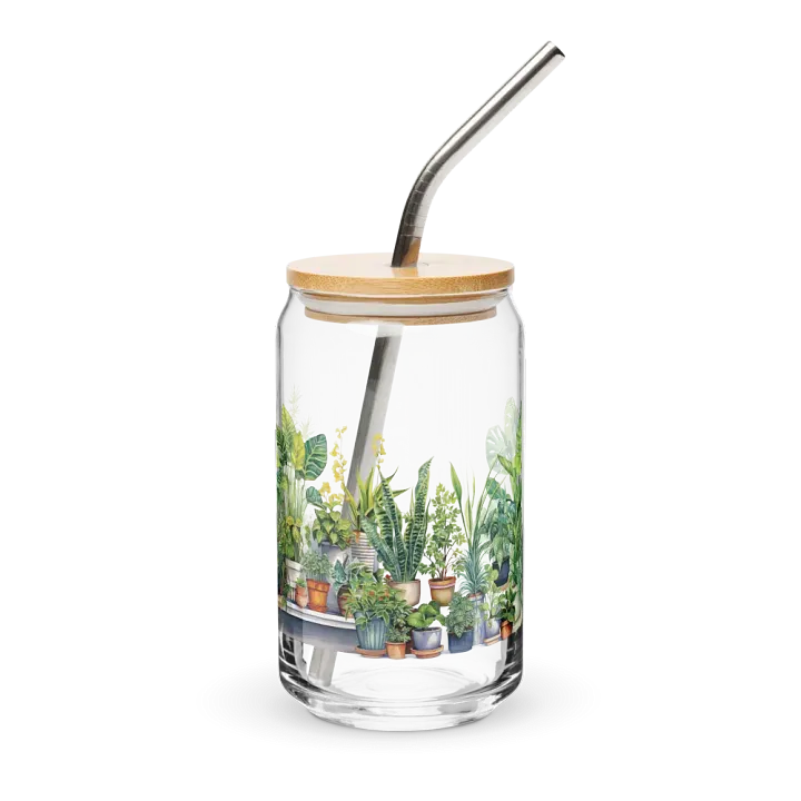 Botanical Bliss Glass Can Sipper product image (1)