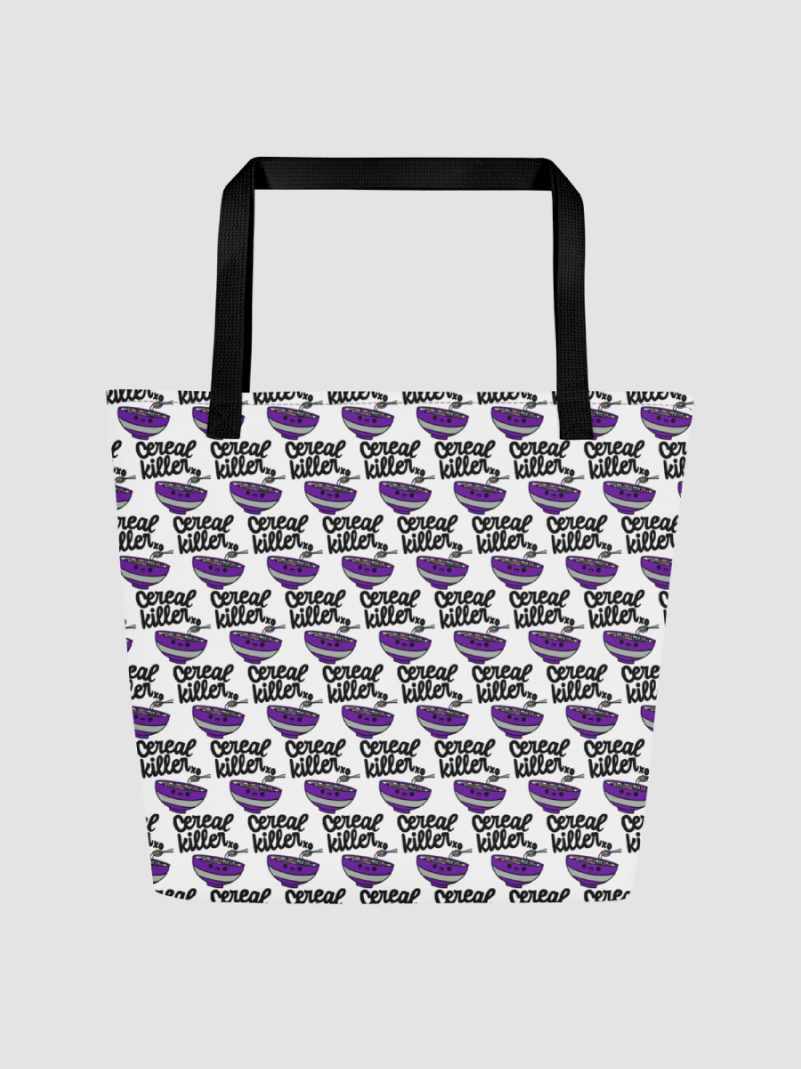[The Cereal Bowl] All-Over Print Large Tote Bag w/ Pocket AOP AOP602 . product image (1)