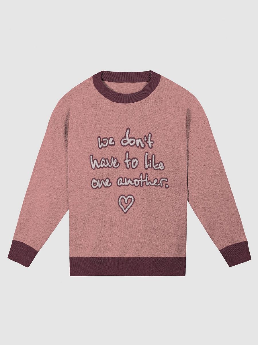 ONE ANOTHER (lg. lined design, maroon and pink) knitwear relaxed crewneck product image (1)