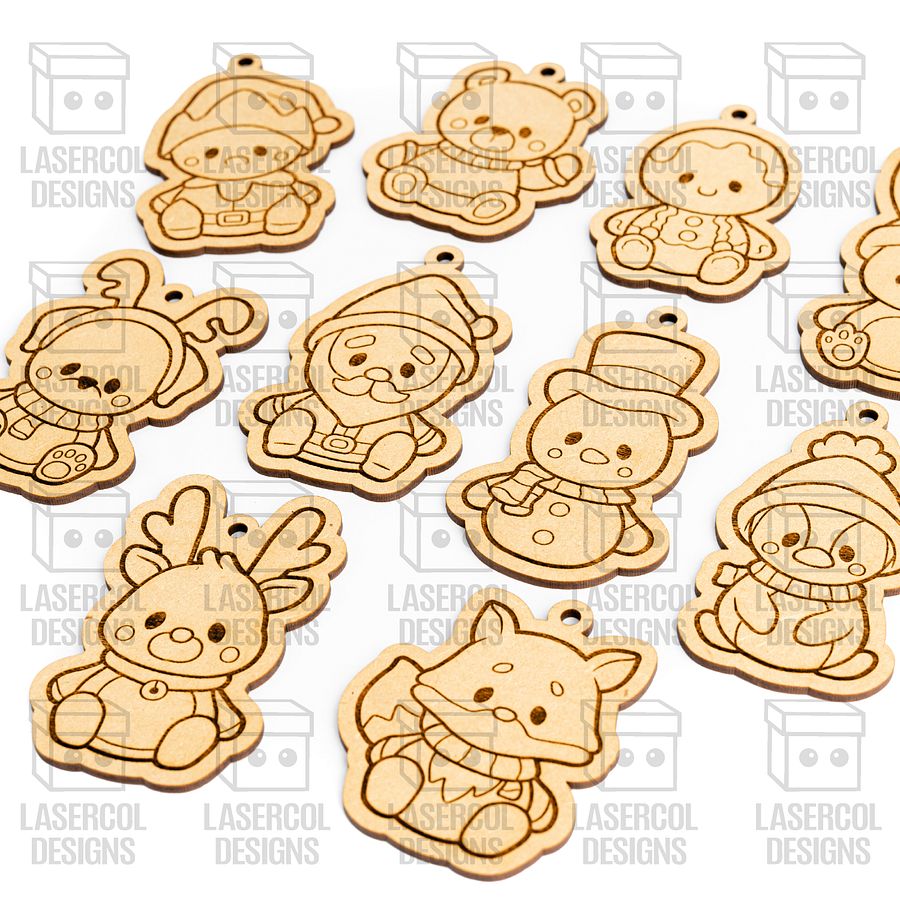 Christmas Ornaments Set - Laser Cut Files product image (7)