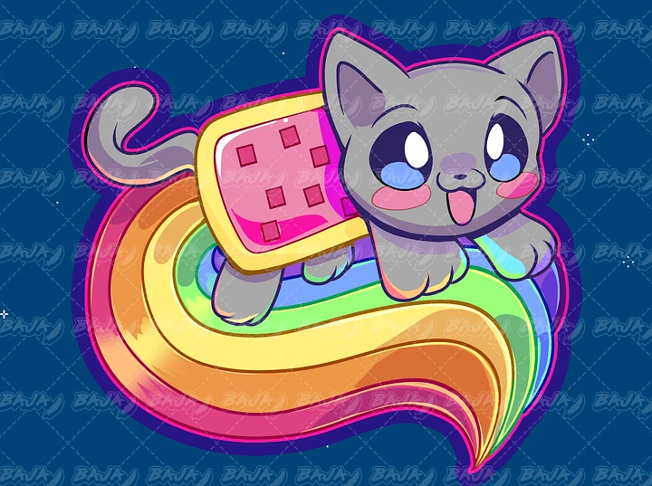 NYANCAT - Y2K INSPIRED HOLO STICKER product image (1)