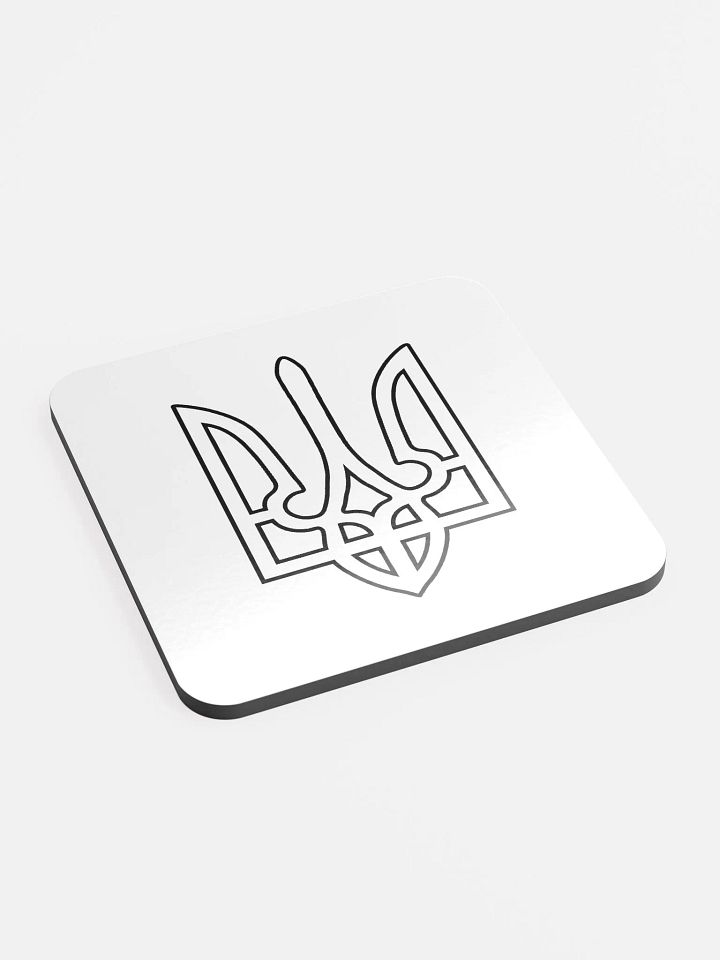 Ukraine - Black - Glossed Cork Coaster product image (1)