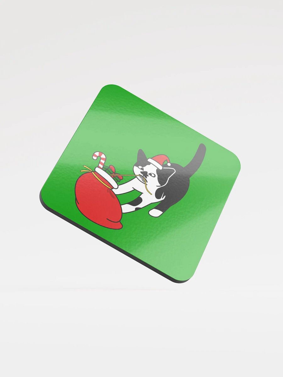 Santa Paws Christmas Cat Coaster product image (1)