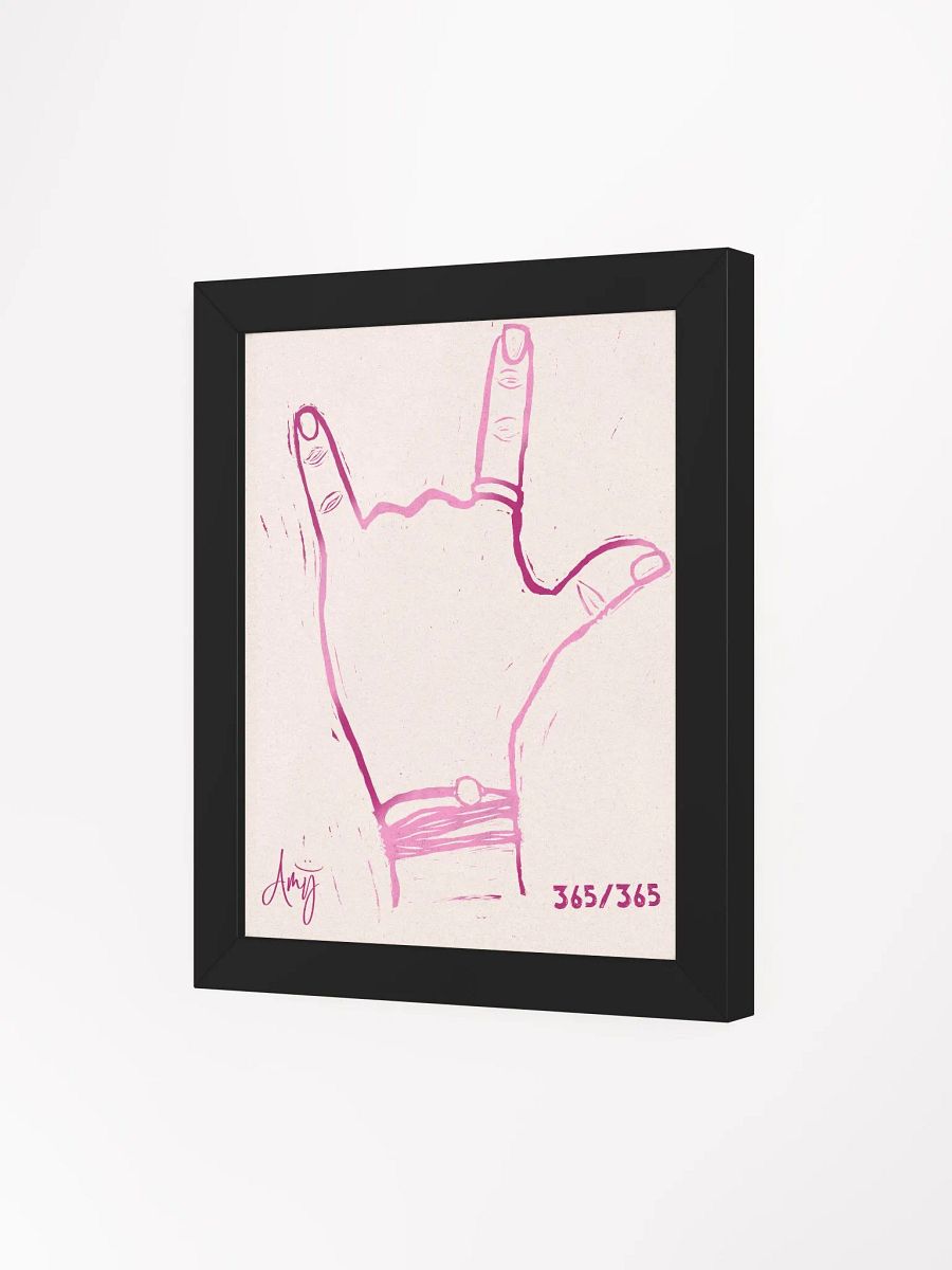 Linocut I Love You Art product image (16)