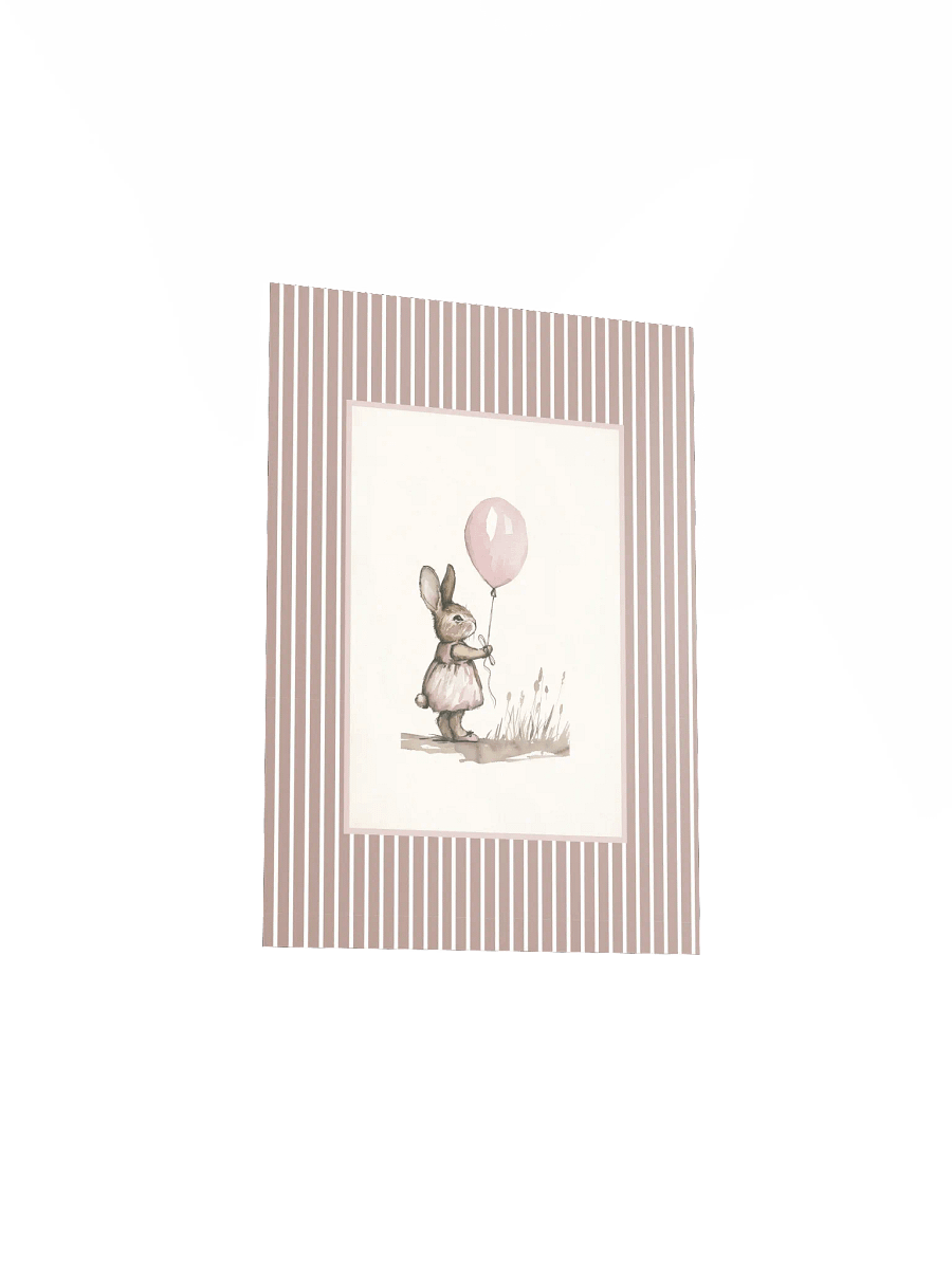 Vintage Pink Bunny Nursery Print product image (4)