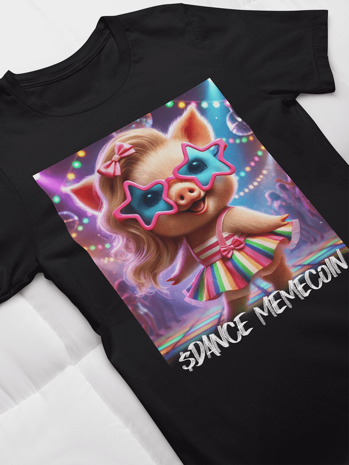 CUTIE PIGGY - DANCE MEMECOIN - PREMIUM TEE - BLACK product image (1)