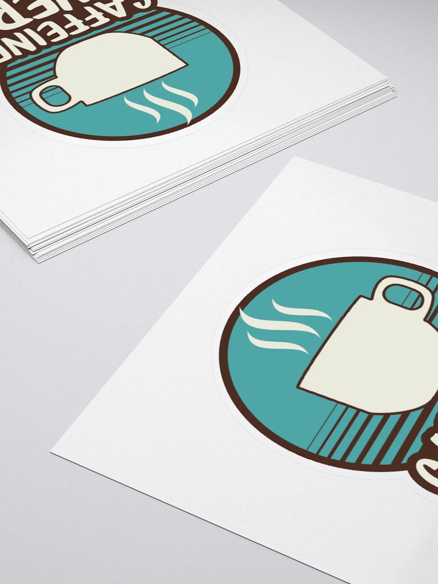 Caffeine Powered Retro Sticker product image (10)
