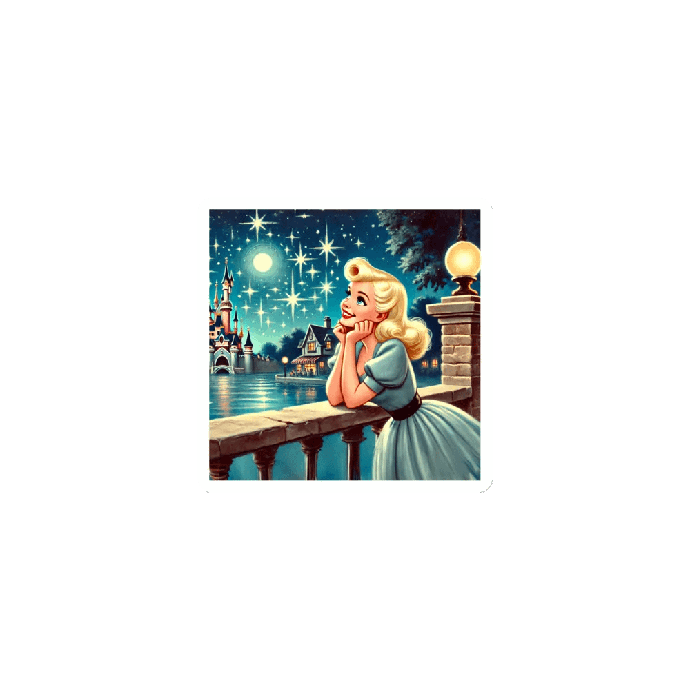Dreaming on a Starry Night Square Magnets product image (1)