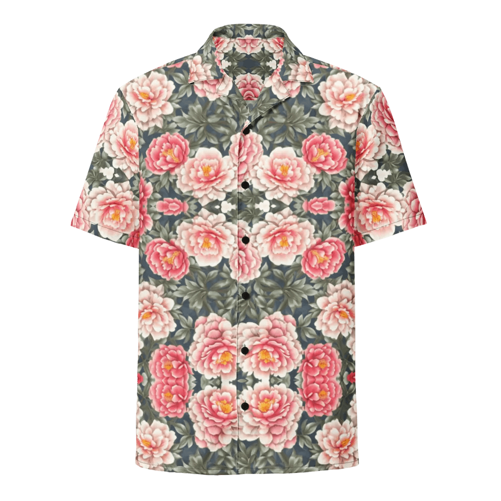 Floral Pattern Peony Flowers Hawaiian Shirt product image (1)