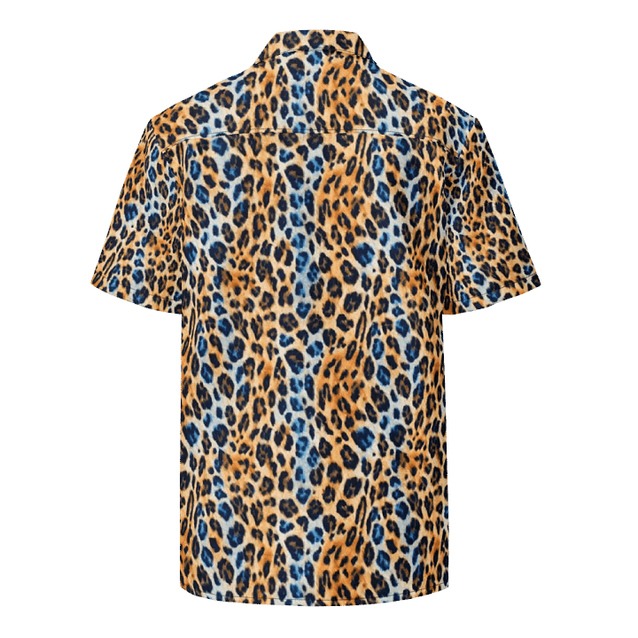 Blue Brown Leopard Hawaiian Shirts product image (2)