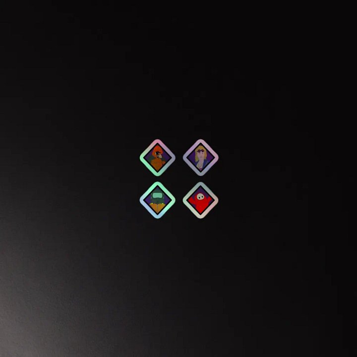 Holographic Urban Characters Sticker Set product image (2)