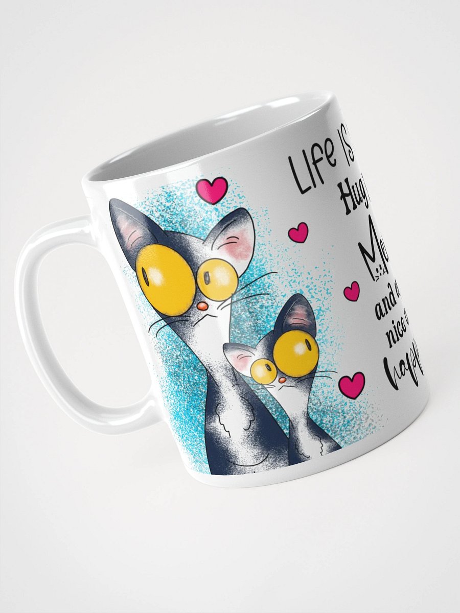 Meow Hug Life: White Glossy Mug product image (3)