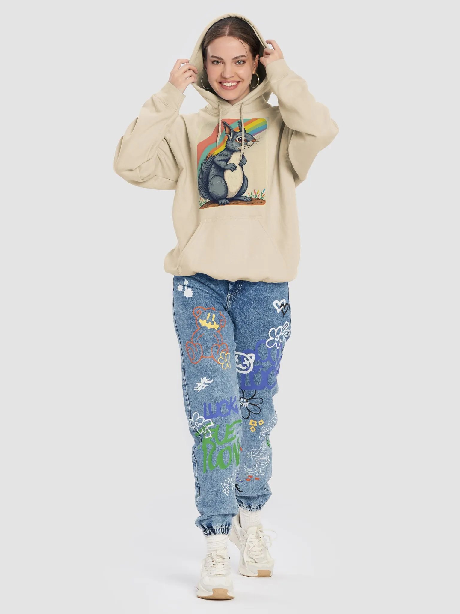 Rainbow Squirrel Adventure Hoodie product image (8)