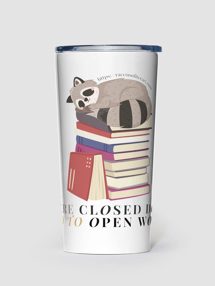 Dreamy Raccoon Bookworm Tumbler product image (1)