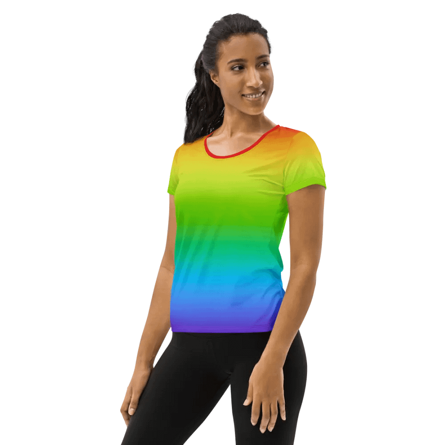 Rainbow Women's Athletic TShirt product image (4)