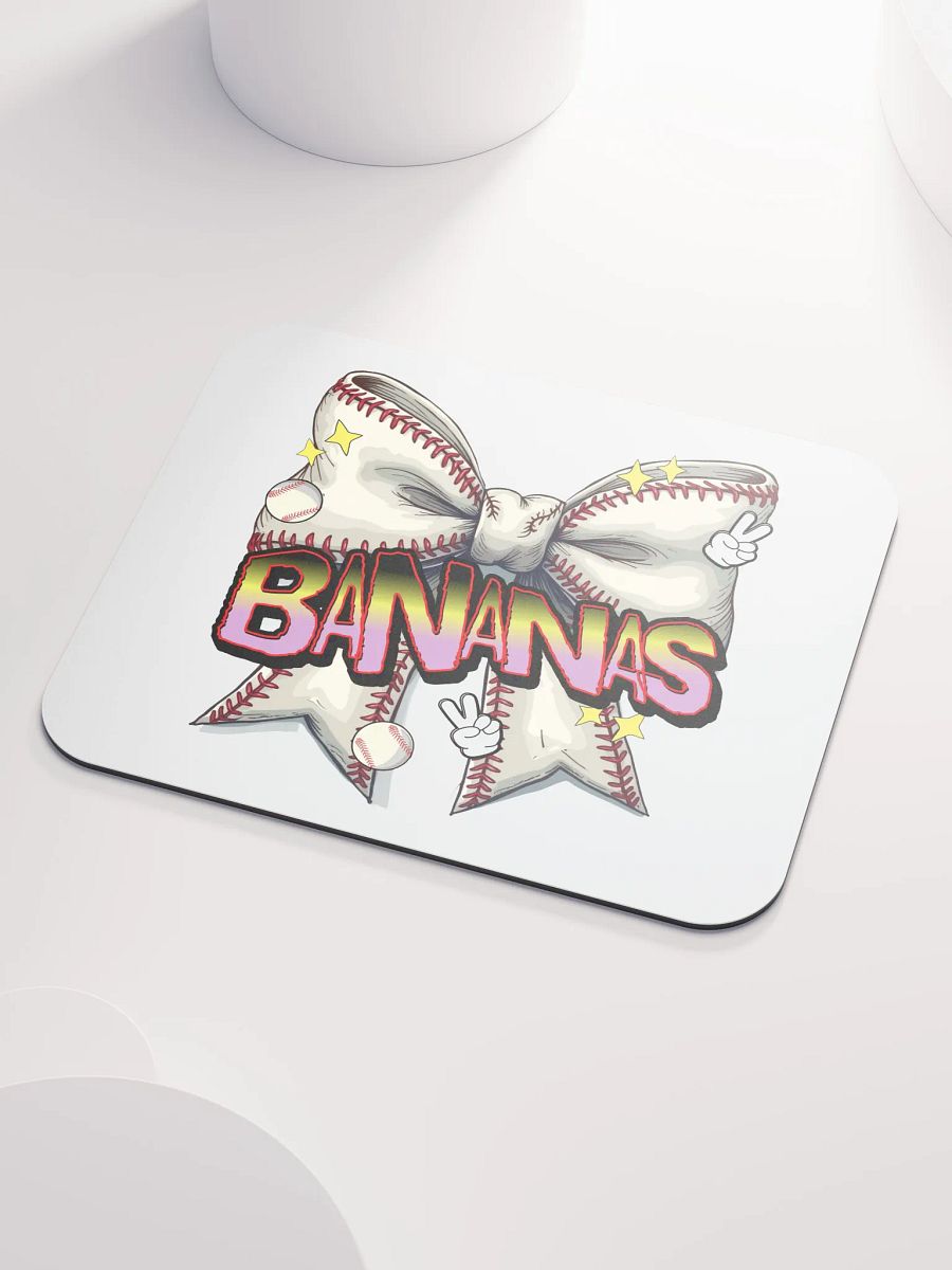 Bananas Bow Baseball Play Mouse Pad product image (3)