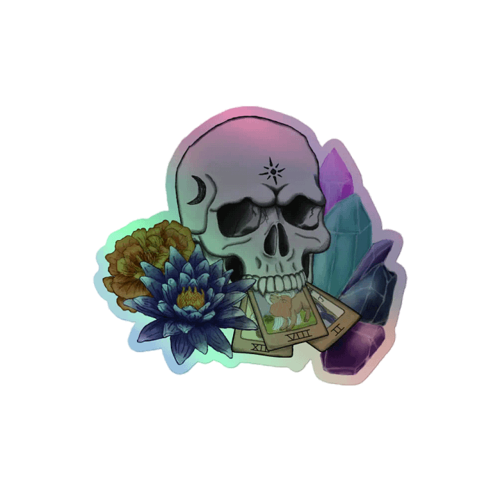 Mystic Skull Holographic Sticker Sheet product image (2)