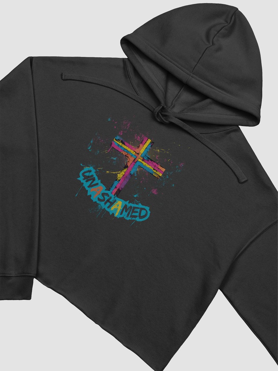 Unashamed Ro 1:16 Cross Crop Top Hoodie - Women's Bella + Canvas fit product image (11)